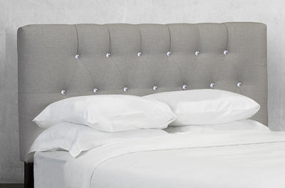 Diamond-tufted Canadian Made Headboard With Crystal Inlays