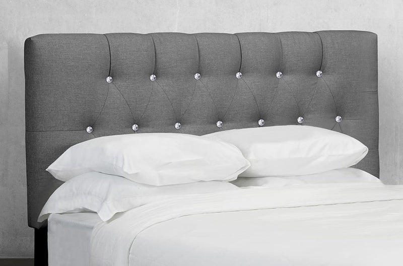 Diamond-tufted Canadian Made Headboard With Crystal Inlays