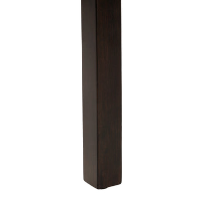 Set of 2 Brown Leather Look Upholstered Dining Chairs with Wood Legs