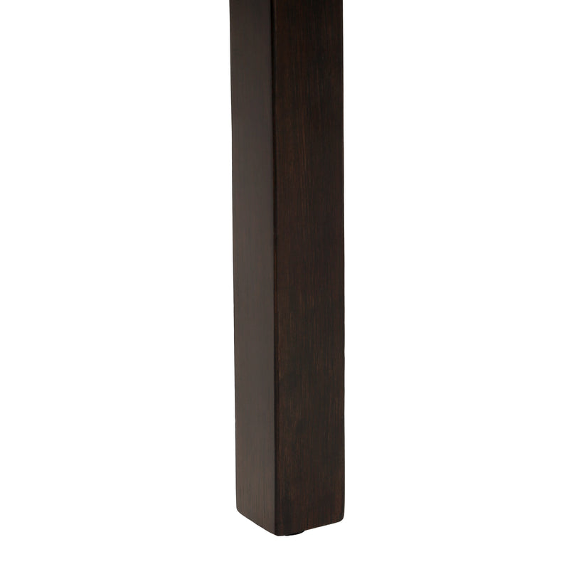 Set of 2 Brown Leather Look Upholstered Dining Chairs with Wood Legs