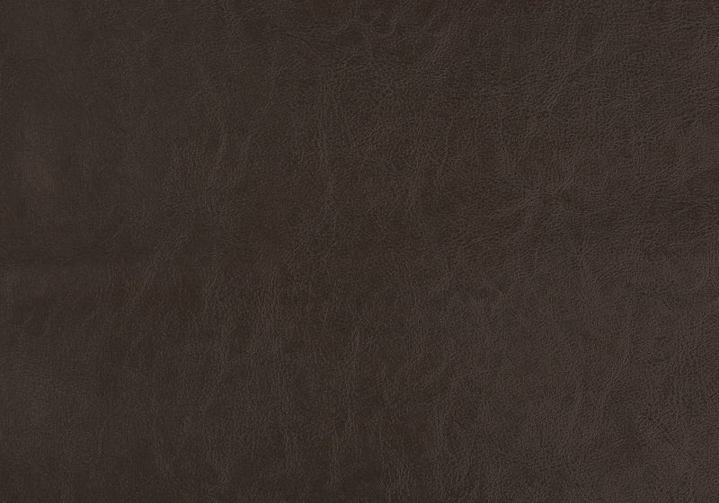 Set of 2 Brown Leather Look Upholstered Dining Chairs with Wood Legs