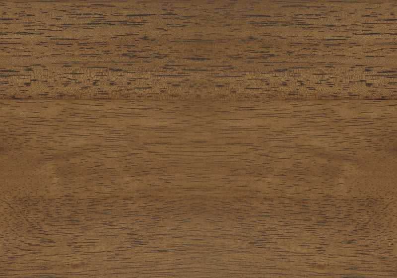 Set of 2 Upholstered Dining Chairs, Brown Fabric, Walnut Legs
