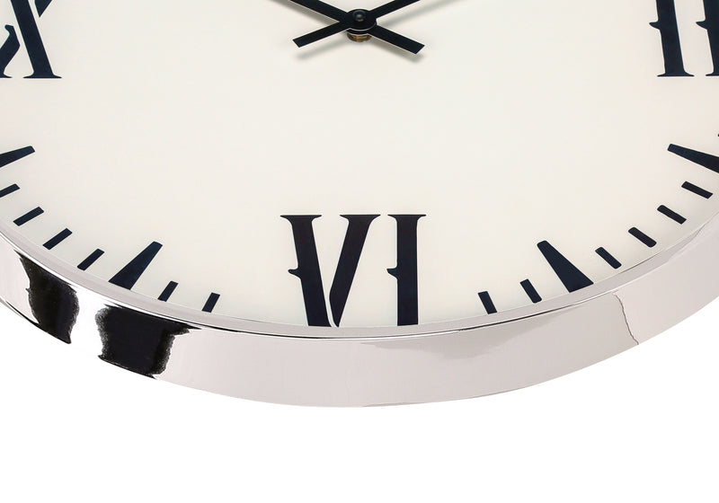 Modern 20" Round Black and White Wall Clock - Sleek and Stylish Design