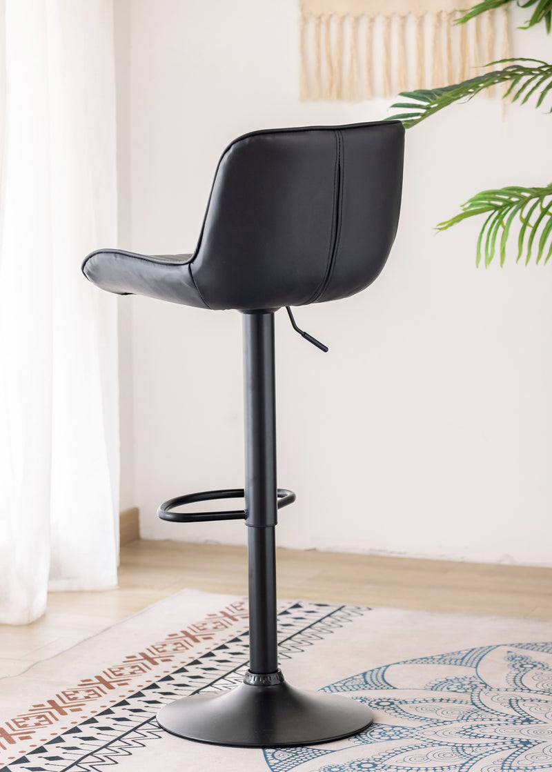 AffordFlex Black Bar Stool - Set of 2