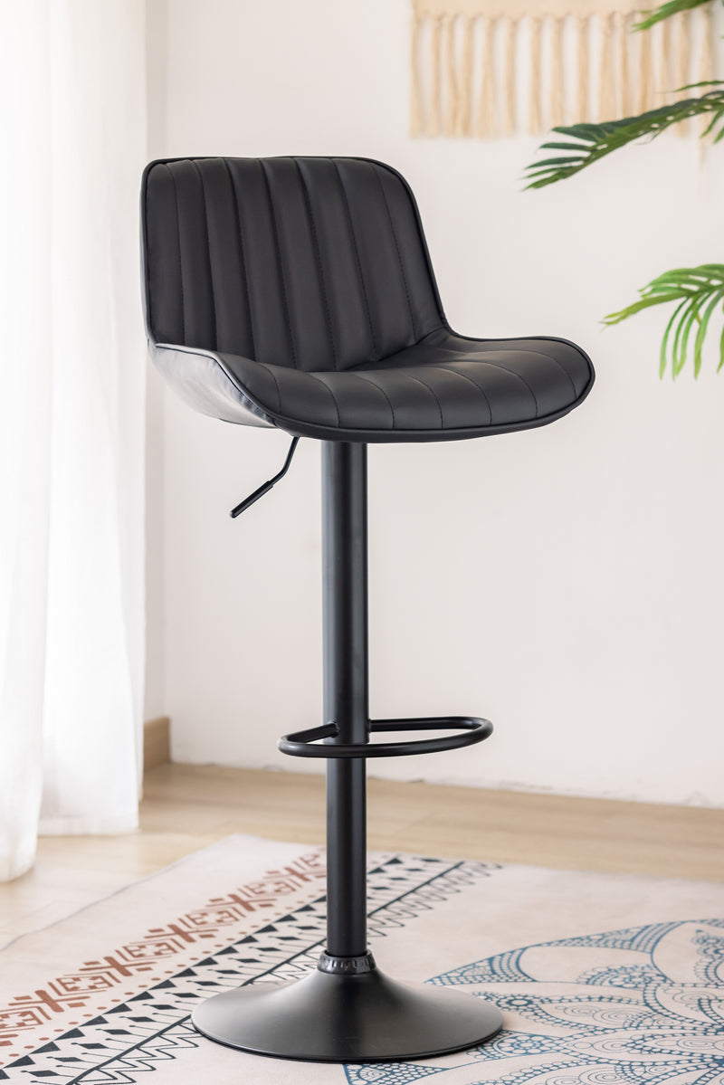 AffordFlex Black Bar Stool - Set of 2
