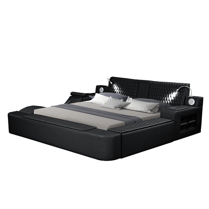 Zoya Smart Multi-Functional Black Bed