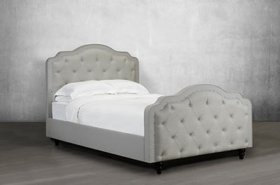 Stunning Canadian Made Bed with Beveled Edges and Button Tufting - R-168-D-HB/B