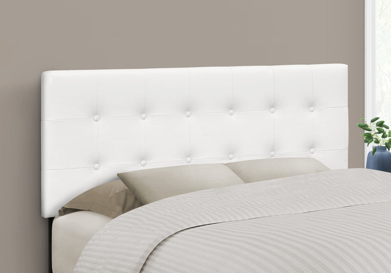 Bed - Full Size / White Leather-Look Headboard Only - I 6002F